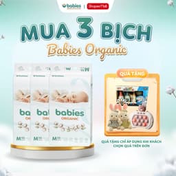 Thumbnail Bộ 3 Bịch Tã/Bỉm Quần Babies Organic Siêu Mỏng Thoáng, Thấm Hút Nhanh- Bỉm Việt Đủ Size NB/S/M/L/XL/2XL/3XL 1