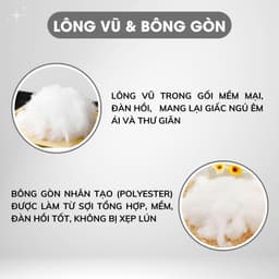 Thumbnail Ruột Gối Ôm Cao Cấp Kích Cỡ 35x100cm Chất Liệu 100% Bông Gòn Tự Nhiên Mềm Mại Êm Ái Đàn Hồi Tốt Giúp Giấc Ngủ Thoải Mái 3