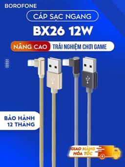 Thumbnail Dây cáp sạc IP Borofone BX32 2.4A hỗ trợ truyền dữ liệu, bọc dù chống gãy gập dài 1 mét cho điện thoại 5>14 1