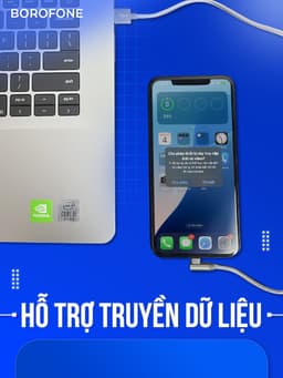 Thumbnail Dây cáp sạc IP Borofone BX32 2.4A hỗ trợ truyền dữ liệu, bọc dù chống gãy gập dài 1 mét cho điện thoại 5>14 2