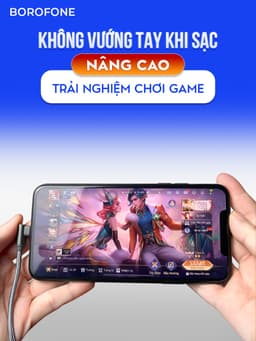 Thumbnail Dây cáp sạc IP Borofone BX32 2.4A hỗ trợ truyền dữ liệu, bọc dù chống gãy gập dài 1 mét cho điện thoại 5>14 3
