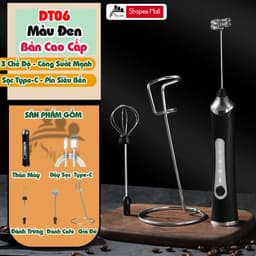 Thumbnail Máy đánh cà phê, Sipanic tạo bọt cà phê, đánh trứng mini cầm tay pin sạc 3 chế độ 1