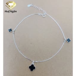 Thumbnail Lắc chân bạc Ý 925 Huệ Ngân - Cỏ bốn lá may mắn RYBJ50079 2