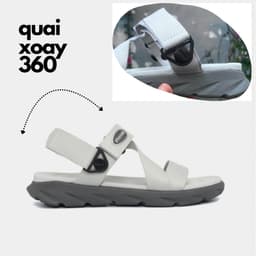 Thumbnail Sandal Shondo quai hậu xoay màu xám rêu F6S1122 1