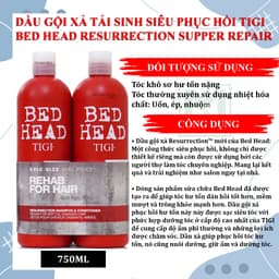 Thumbnail Dầu gội xả tái sinh siêu phục hồi Tigi Bed Head Resurrection Supper Repair 750ML, tigi đỏ bản au mỹ 2