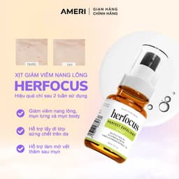 Thumbnail Bộ viêm nang lông, viêm lỗ chân lông, Xịt mụn lưng HERFOCUS ngăn ngừa mụn, giảm thâm MEE NATURAL 4
