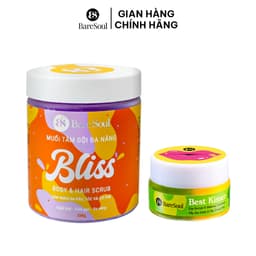 Thumbnail Combo sạch sâu, sáng mịn, dưỡng ẩm cho da và môi BareSoul BLISS Body Hair Scrub 330g + Sweet Talker Lip Scrub 20g 1