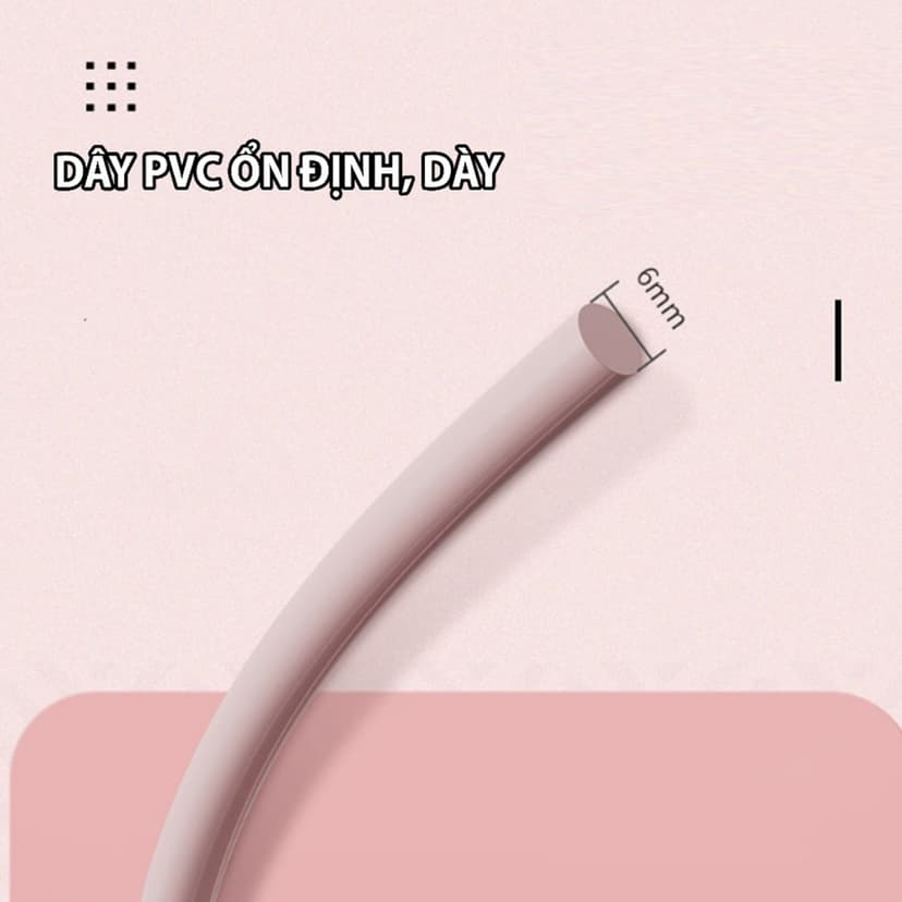 Ảnh Dây Nhảy Tốc Độ Dài 3m Dày 6mm Nhựa Dẻo Dai PVC Dây Nhảy Tập Thể Lực Tập Cadio Tại Nhà Chọn Màu Chính Hãng Amalife 3