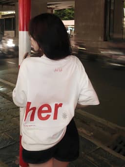 Thumbnail Áo thun NELLY - COUPLE "HER-HIM" 100% cotton 260gsm Premium -Tay Lỡ Form Rộng Oversize Nam Nữ 1