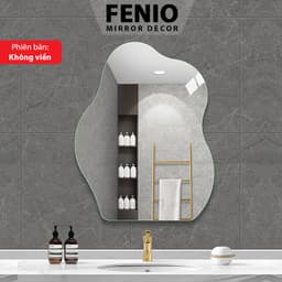 Thumbnail Gương đèn led cảm ứng FENIO DECOR hình hạt đậu lượn sóng nghệ thuật 2