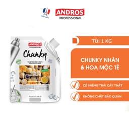 Thumbnail Mứt Pha Chế Nhãn & Hoa Mộc Tê - Có miếng trái cây thật - Nguyên liệu pha chế - ANDROS CHUNKY - 1kg 2