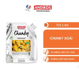 Thumbnail Mứt Pha Chế Xoài - Có miếng trái cây thật - Nguyên liệu pha chế - ANDROS CHUNKY - 1kg 2