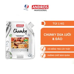 Thumbnail Mứt Pha Chế Dưa Lưới & Đào - Có miếng trái cây thật - Nguyên liệu pha chế - ANDROS CHUNKY - 1kg 2