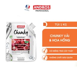 Thumbnail Mứt Pha Chế Vải & Hoa hồng - Có miếng trái cây thật - Nguyên liệu pha chế - ANDROS CHUNKY - 1kg 2
