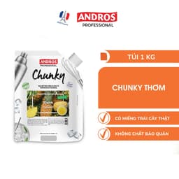 Thumbnail Mứt Pha Chế Thơm - Có miếng trái cây thật - Nguyên liệu pha chế - ANDROS CHUNKY - 1kg 2