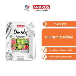 Thumbnail Mứt Pha Chế Ổi hồng - Có miếng trái cây thật - Nguyên liệu pha chế - ANDROS CHUNKY - 1kg 2
