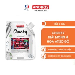 Thumbnail Mứt Pha Chế Trái mọng & Hoa Atiso đỏ - Có miếng trái cây thật - Nguyên liệu pha chế - ANDROS CHUNKY - 1kg 2