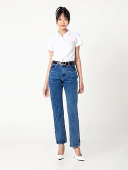 Thumbnail Quần jean ống đứng nữ lưng cao classic straight Aaa Jeans 2