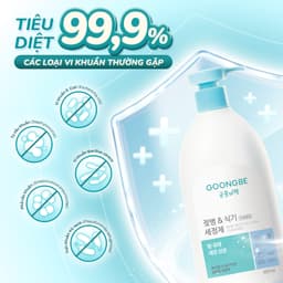Thumbnail Nước Rửa Bình Sữa Và Chén Bát Kháng Khuẩn Đậm Đặc, Thành Phần Thiên Nhiên - GOONGBE Chính Hãng Hàn Quốc 3