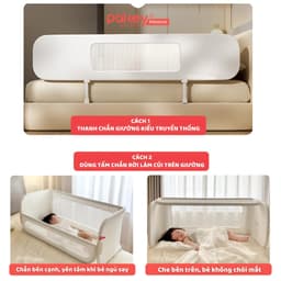 Thumbnail Thanh Chắn Giường Đa Năng PAKEY Cao Cấp Có Thể Gập Gọn, Nôi Cũi Trên Giường Tiện Lợi Cho Bé Tặng Kèm Thanh Rời 2