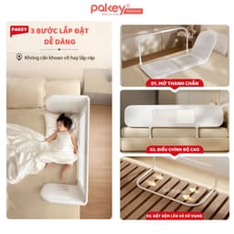 Thumbnail Thanh Chắn Giường Đa Năng PAKEY Cao Cấp Có Thể Gập Gọn, Nôi Cũi Trên Giường Tiện Lợi Cho Bé Tặng Kèm Thanh Rời 3