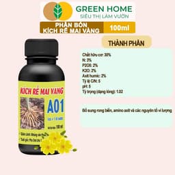 Thumbnail Phân Bón Kích Rễ Mai Vàng GreenHome, Hũ 100ml, Ra Rễ Cực Mạnh Dùng Giâm, Chiết Cành, Chuyên Hoa Mai 3
