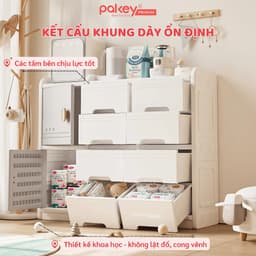Thumbnail Kệ Đựng Đồ Đa Năng PAKEY Phong Cách Hàn Quốc Nhiều Ngăn, Tủ Để Đồ Sơ Sinh Dung Tích Lưu Trữ Lớn (Có Tấm Hậu) 4