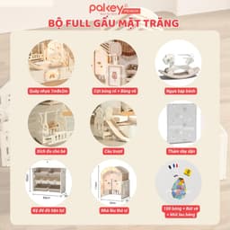 Thumbnail Quây Cũi Nhựa Full PAKEY Gấu Mặt Trăng Tích Hợp Nhiều Trò Chơi Cho Bé, Chiều Cao Vượt Trội 65cm - Bảo Hành Trọn Đời 2