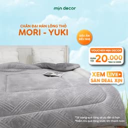 Thumbnail Chăn Đại Hàn Lông Thỏ Nhung Tuyết Mori Yuki Mịn Decor Chăn Siêu Ấm 2mx2m2 Nặng 3kg 1