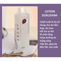 Thumbnail Nước Hoa Hồng Chiết Xuất Diếp Cá Tía Tô Chinoshio Dokudami Natural Skin Lotion Nhật Bản 500ml 4