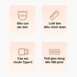 Thumbnail Tông đơ cắt tóc điện COCLEAR HC5210, cổng Type-C, lưỡi dao góc nhọn tự mài, 20 mức điều chỉnh. Bảo hành một năm 2