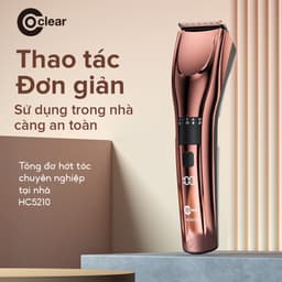 Thumbnail Tông đơ cắt tóc điện COCLEAR HC5210, cổng Type-C, lưỡi dao góc nhọn tự mài, 20 mức điều chỉnh. Bảo hành một năm 1