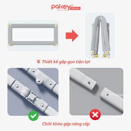 Thumbnail Thanh Chắn Giường Gấp Gọn PAKEY NK01 Không Cần Lắp Ráp, Chốt Khóa Vặn An Toàn Cho Bé - Bảo Hành Trọn Đời 4