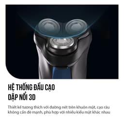 Thumbnail máy cạo râu điện Coclear HS308   Lưới dao kép 3D, sạc qua type-C, sạc nhanh,có dao cạo phần tóc mai, bảo hành 1 năm 3