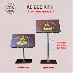 Thumbnail Bộ Tọa Cụ, Kệ Đọc 2 Chức Năng, Có Thể Điều Chỉnh Độ Cao, Sơn Bóng Mờ, Hạn Chế Bị Trầy Xước - Tuệ Nga 1