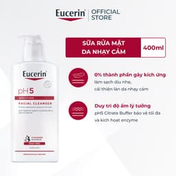 Thumbnail Sữa rửa mặt không gây kích ứng cho da nhạy cảm Eucerin pH5 Facial Cleanser 400ml 2