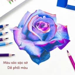 Thumbnail Bút chì màu Queen - 12/18/24 màu CP-H12/CP-H18/CP-H24 3