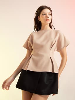Thumbnail Áo Kiểu Nữ Xếp Li Eo - EDINI - A1414 1