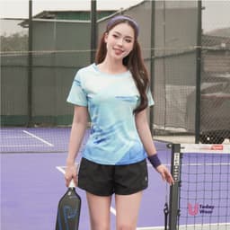 Thumbnail Áo thun thể thao nữ chạy bộ Active Tee thấm hút chơi cầu lông bóng bàn tập gym Today U Wear 4