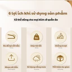 Thumbnail Bộ 50 móc treo quần áo chống trượt đệm cầu vai cao su xoay 360, Móc nhựa cao cấp, dẻo dai, bền bỉ. 2