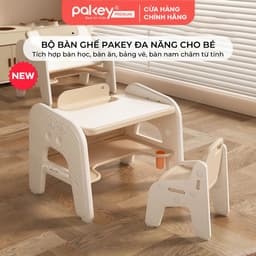 Thumbnail Bộ Bàn Ghế Pakey Đa Năng Tích Hợp Nhiều Trò Chơi Cho Bé, Bàn Học Có Bảng Vẽ, Hộc Bàn Lớn Cho Trẻ Em 1