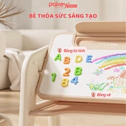 Thumbnail Bộ Bàn Ghế Pakey Đa Năng Tích Hợp Nhiều Trò Chơi Cho Bé, Bàn Học Có Bảng Vẽ, Hộc Bàn Lớn Cho Trẻ Em 3
