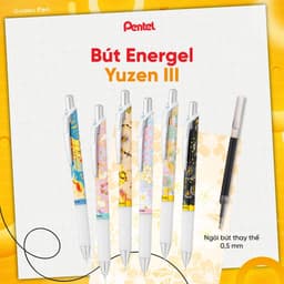 Thumbnail Bút Gel Ngòi 0.5mm Pentel Energel Yuzen BLN75YU Nhanh Khô 6 Mẫu Hoạ Tiết Độc Đáo 1