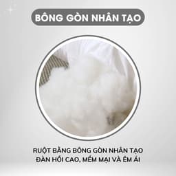 Thumbnail Ruột Gối Nằm Cao Cấp Chất Liệu 100% Bông Gòn Mềm Không Xẹp Lún Ruột Gối đầu Thoải Mái Êm Ái Ngủ Ngon 40x60cm/50x70cm 3