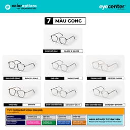 Thumbnail Gọng kính cận nam nữ chính hãng EYECENTER C84S kim loại chống gỉ nhập khẩu by Eye Center Vietnam 1