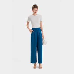 Thumbnail Quần dài ống rộng lưng thun nữ MARC FASHION dáng suông lưng cao hack dáng không nhăn mềm mịn mát CBMH082022 4