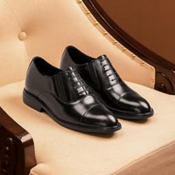 Thumbnail Giày công sở tăng chiều cao Oxford SMARTMEN KHÔNG CẦN buộc dây, siêu nhẹ SD-03 Đen 4