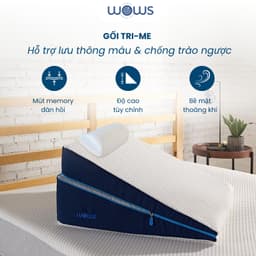 Thumbnail WOWS - Gối Memory Foam Cao Cấp Tri-me - Chống Trào Ngược Dạ Dày Cho Người Lớn - Thiết Kế Linh Hoạt 1