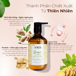Thumbnail Bộ Gội Xả Tinh Dầu Gừng Thiên Nhiên hiNICE Ginger Hỗ Trợ Phục Hồi Tóc Khô Xơ, Sạch Gàu 4