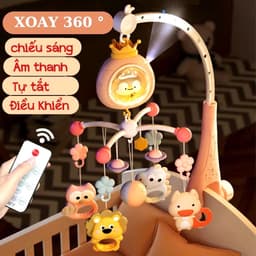 Thumbnail Đồ Chơi Treo Nôi Cho Bé TNBOOKS Xoay 360 Kích Thích Thị Giác Có Hộp Nhạc, Chế Độ Tự Tắt 1